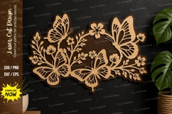 Butterfly Floral Frame laser cut svg File butterfly floral Product Image 1