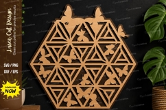 Geometric Butterfly Pattern laser cut svg File geometric Product Image 1