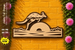 Jumping Dolphin Sunset Laser Cut SVG Design jumping dolphin Product Image 1