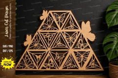 Geometric Triangle Pattern laser cut svg File geometric Product Image 1
