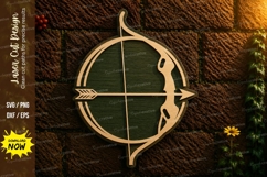 Bow and Arrow Laser Cut SVG Design bow and arrow svg, archer Product Image 1