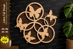 Butterfly Ring Pattern laser cut svg File butterfly ring Product Image 1