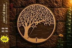 Tree of Life Round Laser Cut SVG Design tree of life svg Product Image 1