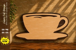 Coffee Cup Laser Cut SVG Design coffee cup svg, coffee mug l Product Image 1