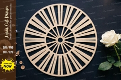 Radial Wheel Laser Cut SVG laser cut svg, radial wheel Product Image 1