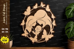 Mother Child Butterfly laser cut svg File mother child laser Product Image 1