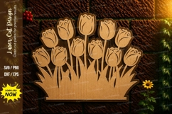 Tulip Bouquet Laser Cut SVG Design tulip bouquet svg, flower Product Image 1