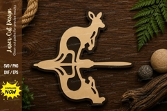 Kangaroo Reflection Laser Cut SVG Design kangaroo svg, kanga Product Image 1