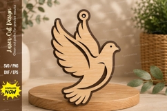 Peace Dove Ornament Laser Cut SVG Design peace dove svg, dov Product Image 1