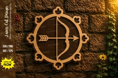 Decorative Archery Frame Laser Cut SVG Design archery frame Product Image 1