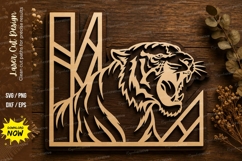 Geometric Tiger Head Laser Cut SVG Design tiger svg, tiger Product Image 1