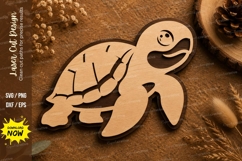 Cute Turtle Laser Cut SVG Design turtle svg, turtle laser cu Product Image 1
