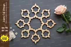 Floral Cross Laser Cut SVG laser cut svg, floral cross Product Image 1