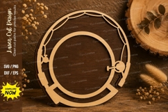 Bow Hunting Monogram Frame Laser Cut SVG Design archery mono Product Image 1