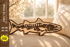 Northern Pike Laser Cut SVG Design northern pike svg, pike Product Image 1