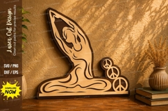 Yoga Meditation Laser Cut SVG Design yoga svg, meditation Product Image 1