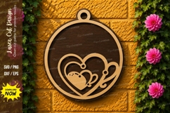 Heart Ornament Laser Cut SVG Design heart ornament svg, hear Product Image 1
