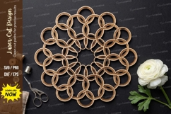 Loop Mandala Laser Cut SVG laser cut svg, loop mandala Product Image 1