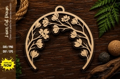 Floral Arch Frame Laser Cut SVG Design floral arch svg, flor Product Image 1