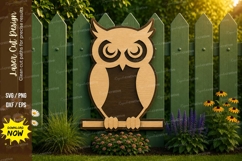 Owl Silhouette Laser Cut SVG Design owl svg, owl laser cut, Product Image 1
