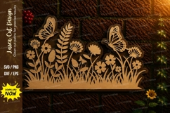 Wildflower Garden Border Laser Cut SVG Design wildflower gar Product Image 1