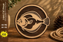 Bluegill Fish Round Laser Cut SVG Design bluegill svg, blueg Product Image 1