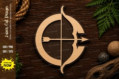 Archery Target Laser Cut SVG Design archery target svg, bow Product Image 1