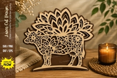 Mandala Pig Laser Cut SVG Design pig mandala svg, pig laser Product Image 1