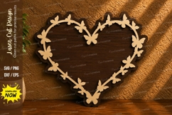 Heart Vine Frame Laser Cut SVG Design heart vine svg, heart Product Image 1