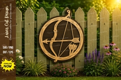 Archery Target Round Laser Cut SVG Design archery target svg Product Image 1