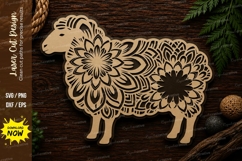 Mandala Sheep Laser Cut SVG Design sheep mandala svg, sheep Product Image 1