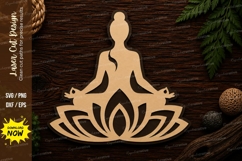 Meditation Lotus Pose Laser Cut SVG Design meditation svg, Product Image 1