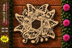 Butterfly Floral Mandala Laser Cut SVG Design butterfly svg, Product Image 1