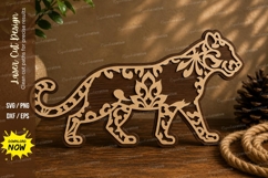Floral Leopard Laser Cut SVG Design leopard svg, floral leop Product Image 1
