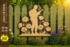 Gardener Girl Floral Laser Cut SVG Design gardener svg, flow Product Image 1