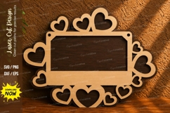 Heart Frame Monogram Laser Cut SVG Design heart frame svg, Product Image 1