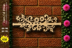 Floral Arrow Divider Laser Cut SVG Design floral arrow svg, Product Image 1