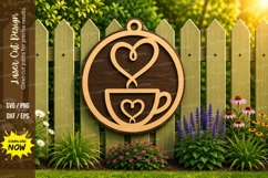 Coffee Cup Laser Cut SVG File coffee cup svg, coffee lover Product Image 1