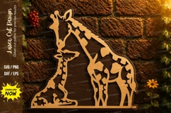 Giraffe Laser Cut SVG File giraffe svg, giraffe silhouette Product Image 1