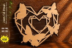 Butterfly Heart Laser Cut SVG File butterfly heart svg, butt Product Image 1