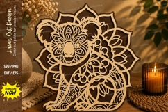 Koala Mandala Laser Cut SVG File koala mandala svg, koala sv Product Image 1