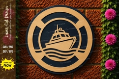Boat Wheel Laser Cut SVG File boat wheel svg, ship wheel svg Product Image 1