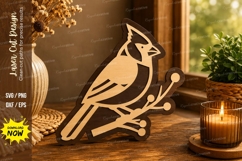 Cardinal Bird Laser Cut SVG File cardinal bird svg, cardinal Product Image 1