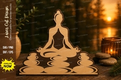 Yoga Reflection Laser Cut SVG File yoga reflection svg, yoga Product Image 1