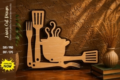 Kitchen Utensils Laser Cut SVG File kitchen utensils svg, co Product Image 1