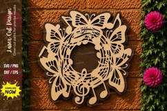 Butterfly Wreath Laser Cut SVG File butterfly wreath svg Product Image 1