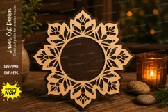Sunflower Frame Laser Cut SVG File sunflower frame svg, sunf Product Image 1