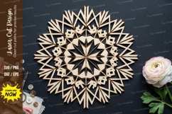 Starburst Mandala Laser Cut SVG laser cut svg, starburst man Product Image 1