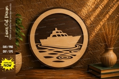 Luxury Yacht Laser Cut SVG File luxury yacht svg, yacht silh Product Image 1
