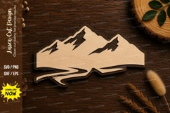 LuMountain Landscape Laser Cut SVG File mountain landscape Product Image 1